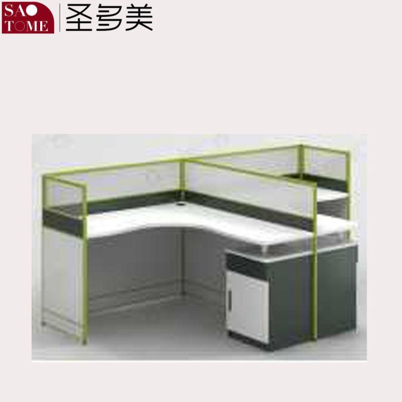 Office Furniture Four-Person Desk with Movable Cabinet