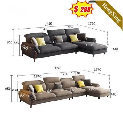 Customized Color Material Living Room Office Sofas Modern L Shape Leisure Corner Sofa