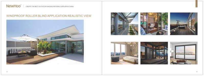 Customized Remote Control Roller Blind Zip Blinds Outdoor Wall Shades Powder Coated Grey Color High Quality High Quality Zip Blinds Outdoor Wholesale
