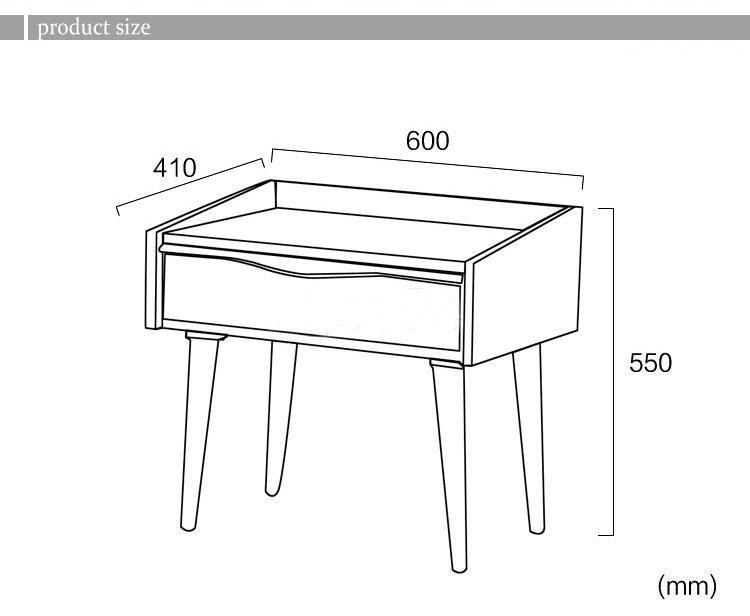 Furniture Modern Furniture Cabinet Home Furniture Multifunctional Bedroom Furniture Scandinavian Corner Oak Nightstand Bedside Cabinet with One Drawer for Sal