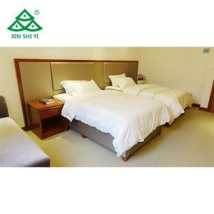 Hotel Furniture Bedroom Set Double Bed with Mahogany Veneer
