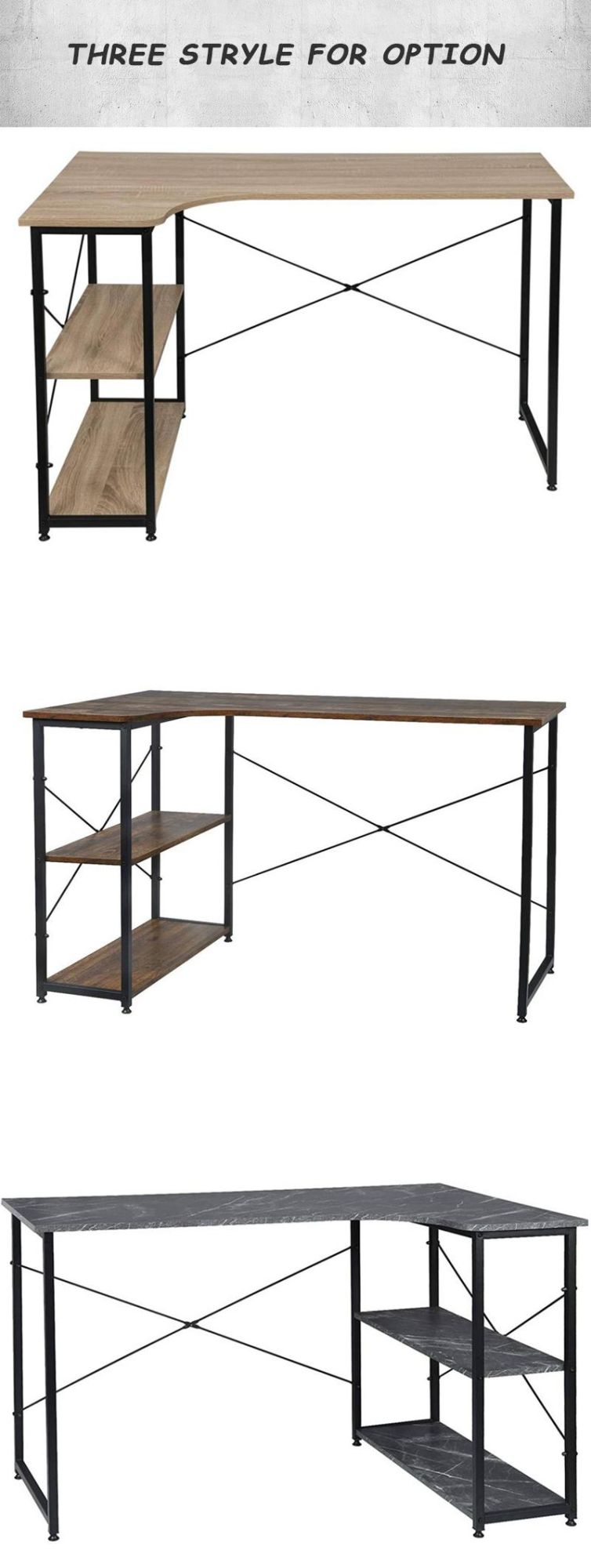 Modern Office Home Bedroom Furniture Wooden Metal Adjustable Study Work Computer Desk Table