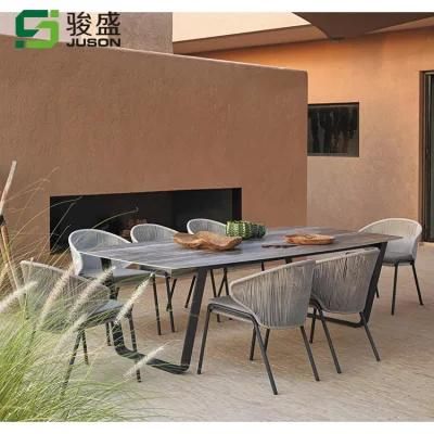 Hot Sale Hotel Furniture Living Room Dining Set Modern Outdoor Rattan Chair Patio Wicker Dining Chair Garden Set Table and Chair