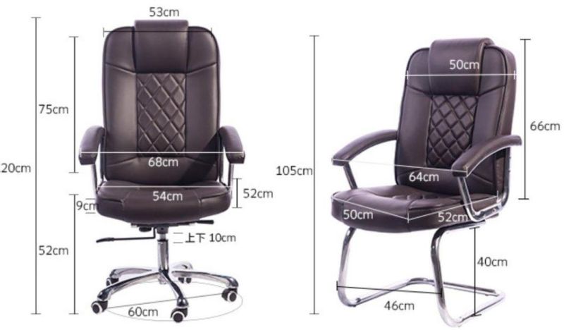 Ergonimic Swivel Modern Gas Spring Executive Boss Leather Office Chair