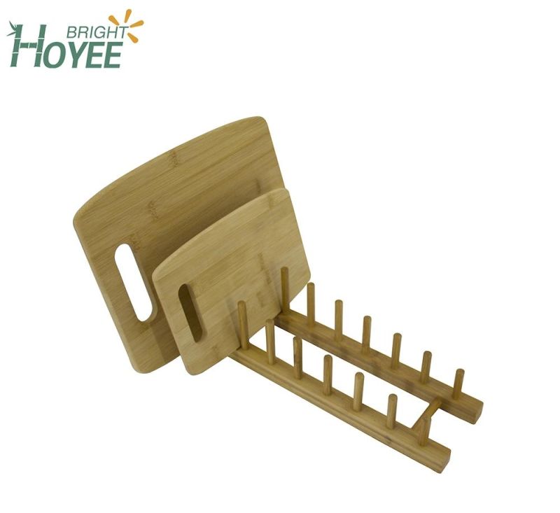 New Style Eco-Friendly Freestanding Bamboo Dish Drying Rack Kitchen Plate Rack