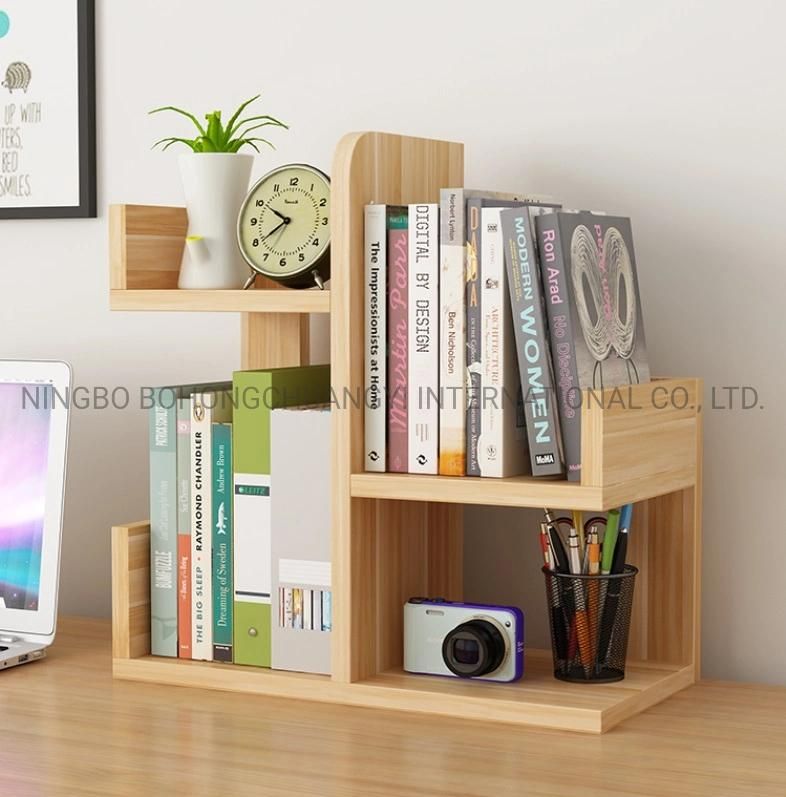 Wooden Desk Organizer Bookcase Bookshelf