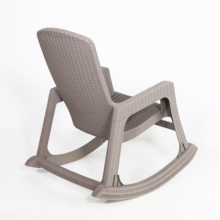 Modern Cheap Rattan Plastic Outdoor Rocking Chair for Adults