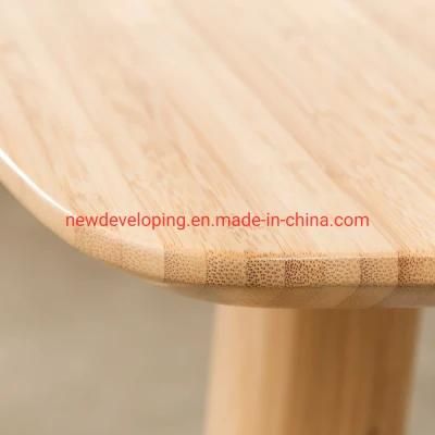Wood Dining Table Long White Room Bamboo Panel New Design Furniture Modern Restaurant Dining Set Dining Tables for Sale