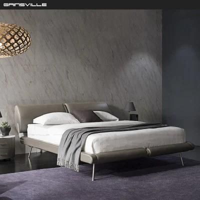 Customized Home Furntiure Italian Style Bedroom Bed Wall Bed with Metal Legs Gc1700