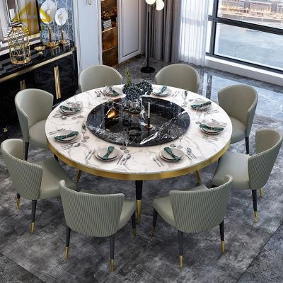 Modern Design Stainless Steel Frame Marble/MDF Top Dining Room Table Sets Home Furniture