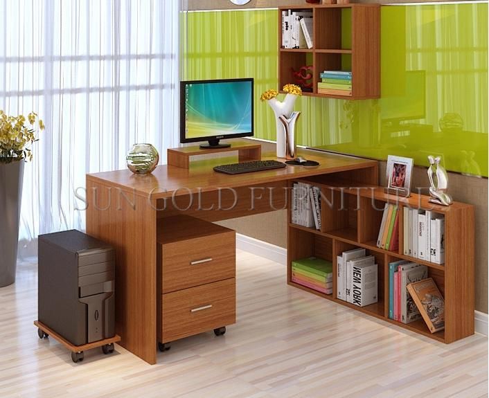 Computer Table Models Study Desk with Bookshelf Used Computer Desk (SZ-CDT038)