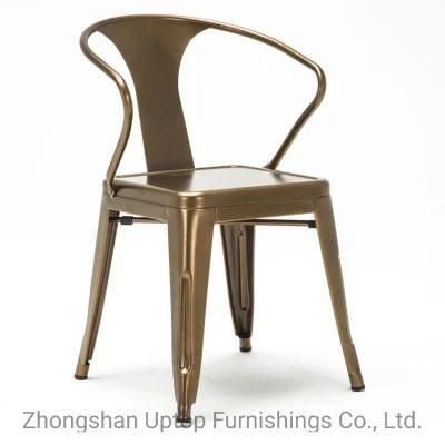 Hot Selling Steel Iron Frame Modern Design Vintage Dining Metal Chair