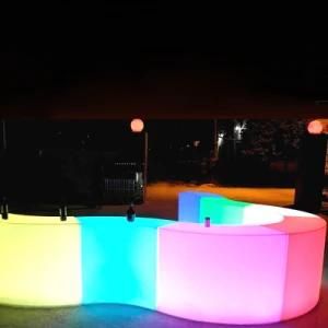 Plastic Outdoor Patio Furniture LED Bar Table for Party Lighting