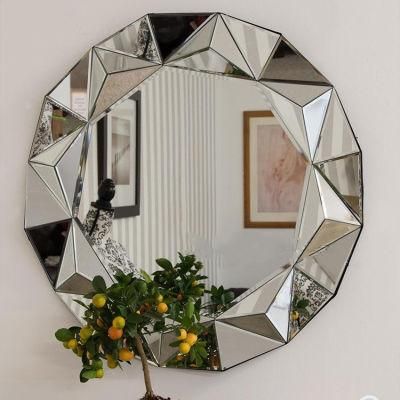 American Style Model Room Porch Art Mirror Round Makeup Mirror