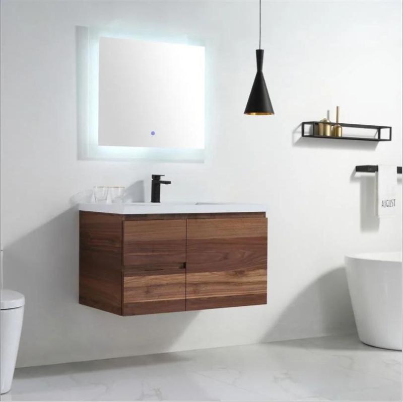 Factory Wholesale Modern and Simple Plywood Bathroom Vanity with Ceramics Top