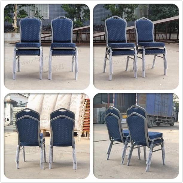 Stacking Aluminum Metal Hotel Restaurant Wedding Chair Yc-Zl10-01