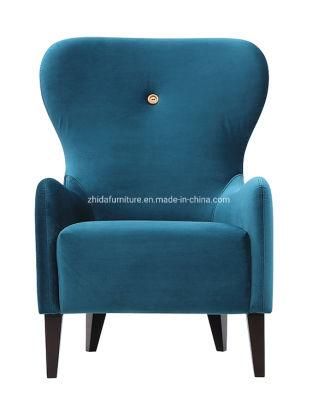 Hotel Furniture Modern High Back Blue Living Room Chair