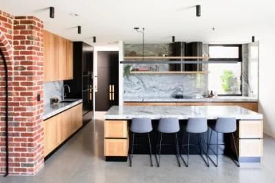 American Design Base Cupboard Aluminium Handles Kitchen Cabinets with Island