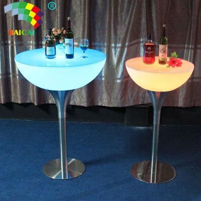 Night Club Lighted up LED Used High Bar Tables
