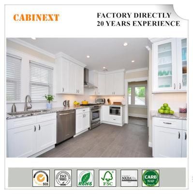 Factory Project American White Shaker Wooded Kitchen Cabinets Modern