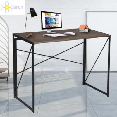 Industrial Style Wood Surface Iron Frame Computer Desk Home Office Furniture Writing Desk