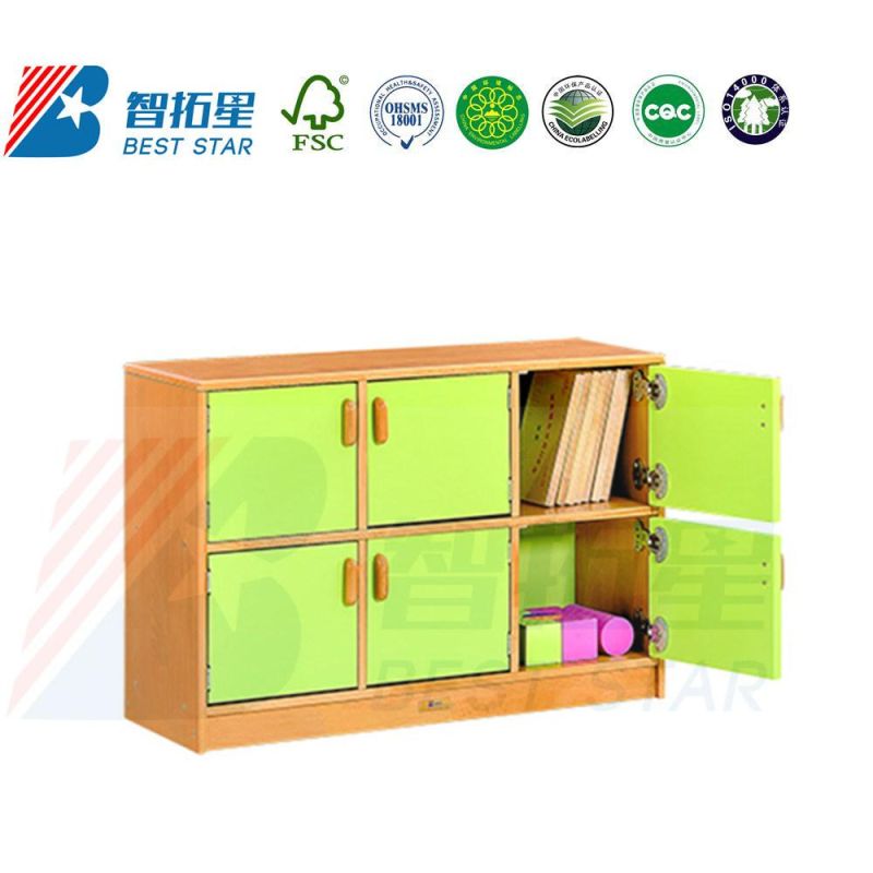 Best Star Peschool Furniture Wooden Cabinet for Kindergarden and Preschool Classroom