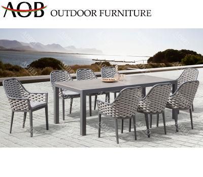 Modern Garden Patio Home Villa Bar Hotel Restaurant Rope Outdoor Dining Chair Table Set Furniture