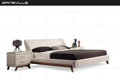 Top Seller Modern Furniture Bedroom Furniture King Double Bed with Wooden Legs