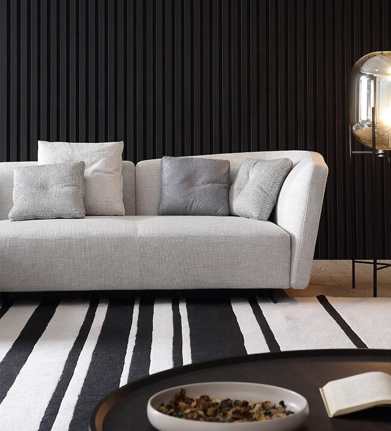 Italian Living Room Furniture Hotel Guest Room Leisure L-Shape Fabric Sofa