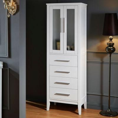 Modern Solidwood Tall Free Standing Bathroom Cabinet 1001h