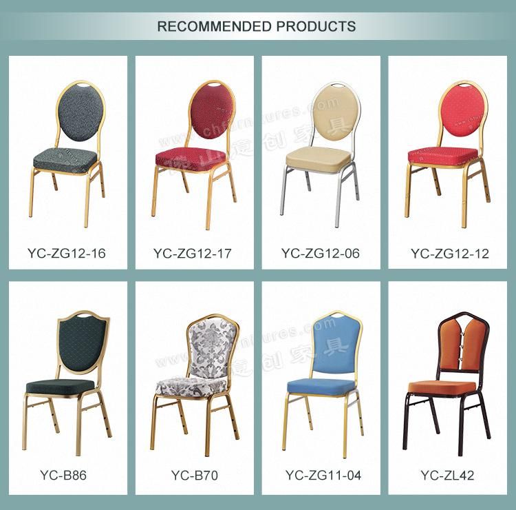 Yc-Zl11-03 Cheap Wholesale Stacking Champagne Silver Hotel Aluminum Banquet Chair