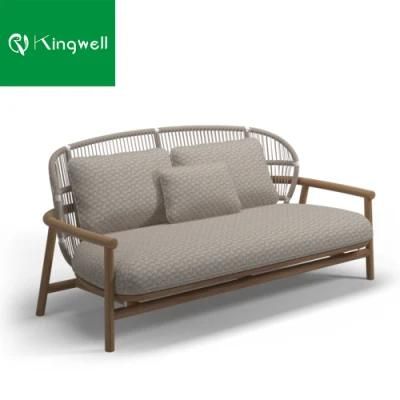 Hot Sale Modern Customized Furniture Rope Teak Sofa for Garden Used
