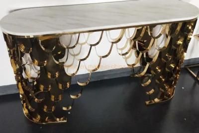 Office Reception Desk Beauty Salon Furniture Bar Hotel Checkout Counter Marble Top Console Table