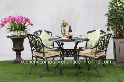 Modern Style Outdoor Garden Furniture Cast Aluminum Table+Chair Set