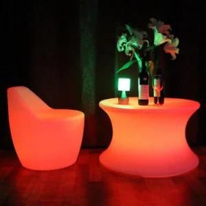 Online Furniture Stores Offer Cheap Dining Room Sets of Plastic LED Bar Table for Sale