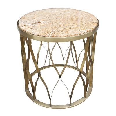 Studio Designs Home Camber Nesting Table Metal and Marble Side Tables