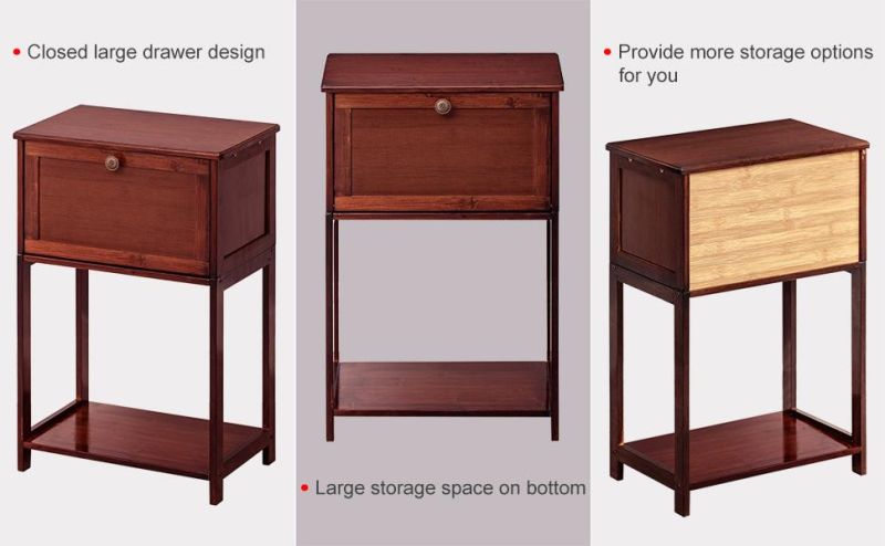 Modern Storage Cabinet Bedside Furniture & Accent End Table Chest for Home, Bedroom Accessories, Office, College Dorm