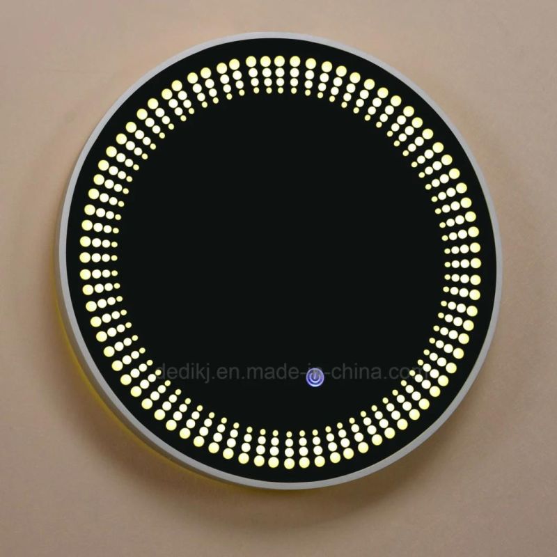 Dedi LED Mirror Lighting Factory Modern Style Waterproof Wall Mounted Round Bath Mirror with Touch Sensor Swith