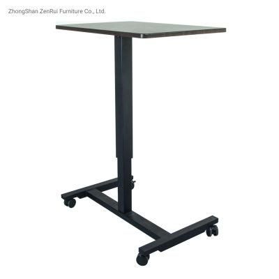 Mobile Laptop Stand Cart Rolling Table Height Adjustable Computer Desk