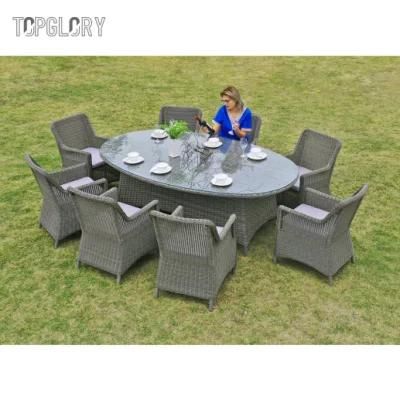 Professional Customized Reusable Garden Outdoor Patio Dining Rattan Table with Chair