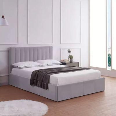 2022 Home Velvet Platform Queen King Size Modern Fabric Upholstery Bed