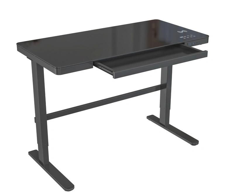 Electric Standing Desk with Double Drawers Adjustable Height Stand up Desk Sit Stand Home Office Desk