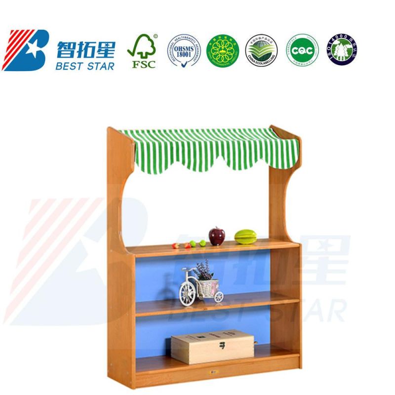 Preschool Children Playing Area and Indoor Playroom Furniture, Kindergarten Role-Play Furniture, Kids Puppet Workstation, Wood Play Game Workstation