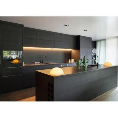 Luxury Modern Style MDF Wooden Kitchen Cabinet with Metal Frame for Kitchen Furniture