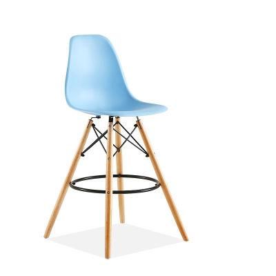 China Wholesale Commercial Bar Stool Plastic Chairs High Bar Stools Chair with Metal Legs