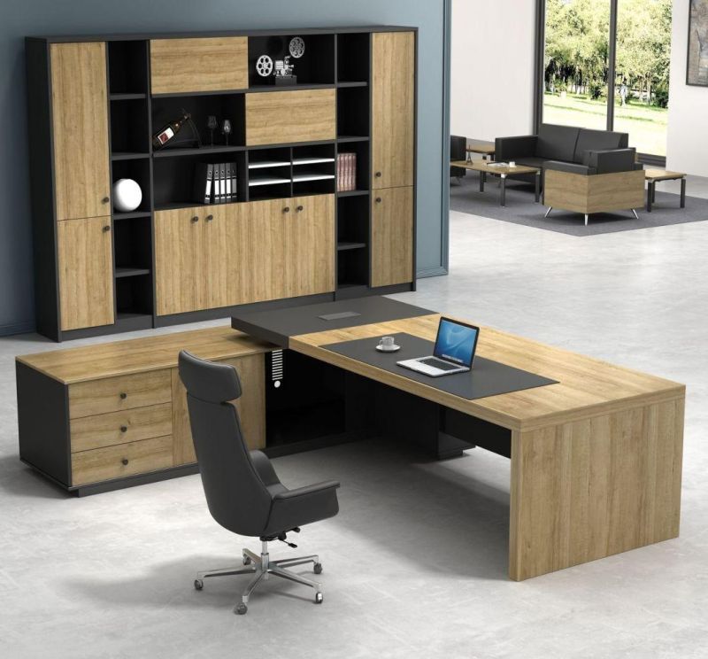 Modern L-Shaped Design Luxury Table Executive Wooden Office Desk Furniture