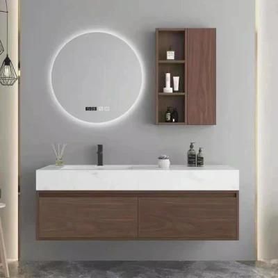 OEM Marble Stone Modern Wall MDF Wooden Bathroom Hotel Furniture