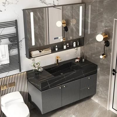 Made in China Modern Style Bathroom Furniture Vanities with Rock Plate Sink