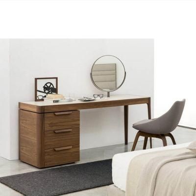 Italian Fashion Bed Room Furniture Wooden Marble Dressing Table