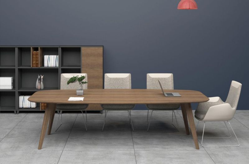 Modern Walnut Boss Computer MFC Office Executive Table